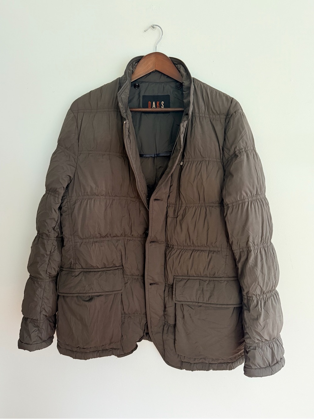 Men's Lightweight DAKS Puffer Jacket in Olive